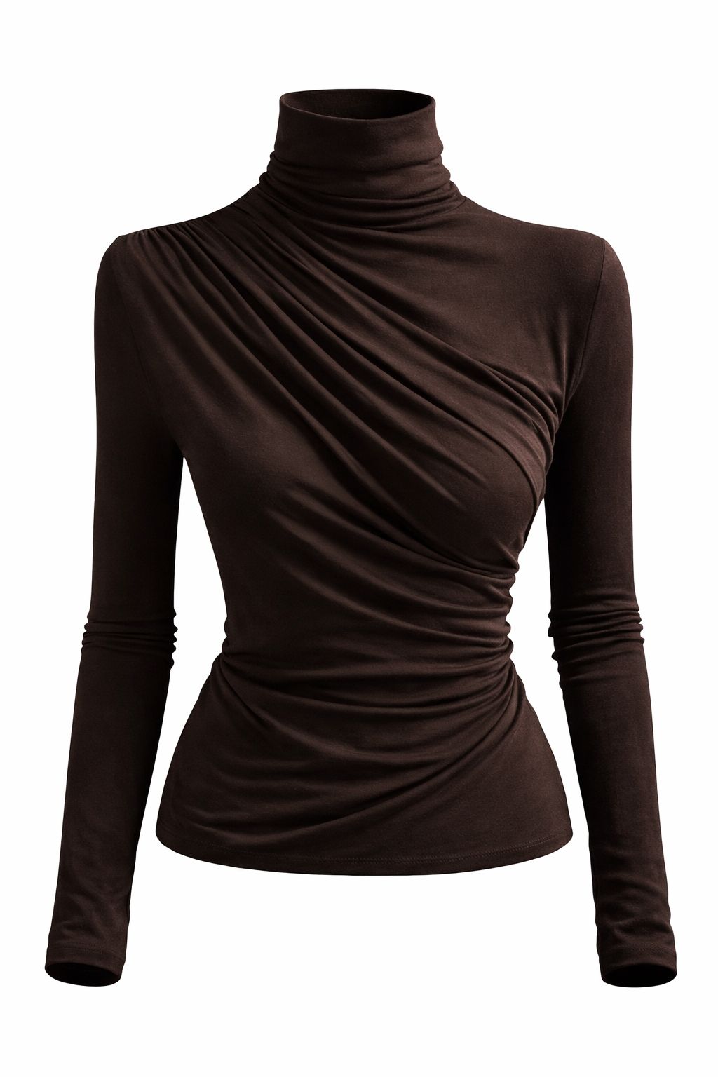 • Luna Draped High-Neck Top